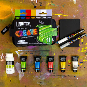 Liquitex Mixed Media Set – in use on black paper