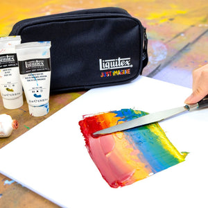 Liquitex Retro Luxe Heavy Body Acrylic Set – painting in progress