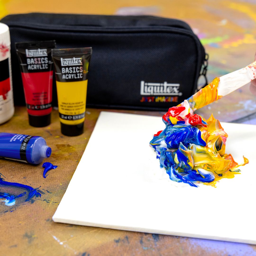 Liquitex 3D Painting Set – textured painting in progress