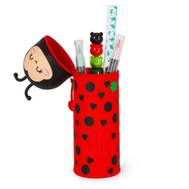 Legami 2-In-1 Silicone Pencil Case - Kawaii - Ladybug