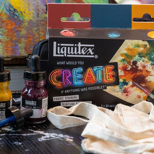 Liquitex Fabric Staining Set – finished stained fabric