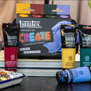 Liquitex Basics Gem Theory Acrylic Set – finished artwork
