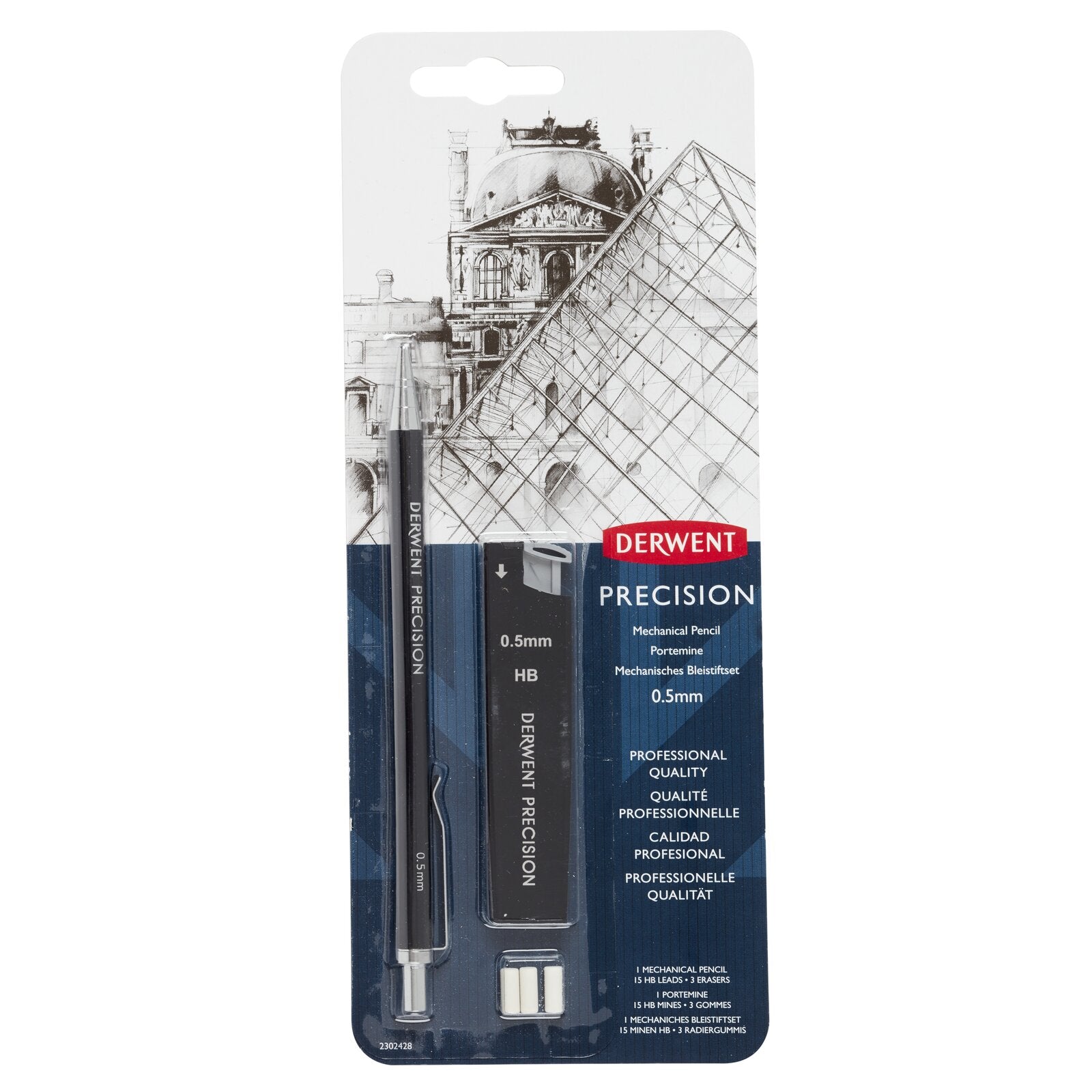 Derwent Precision Mechanical Pencil HB 0.5mm Set