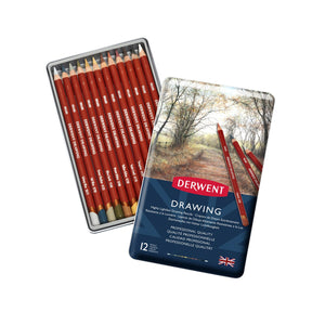 Derwent Drawing Pencil 12 Tin