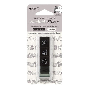 Midori Paintable Stamp Roller Dog and Landscape