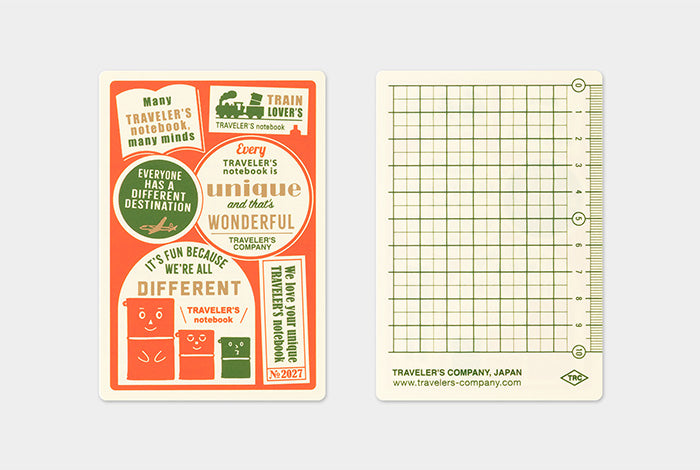 TRAVELER'S notebook 2027 Plastic Sheet, passport size