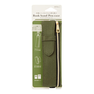 Midori Book Band Pen Case B6 to A5 Khaki