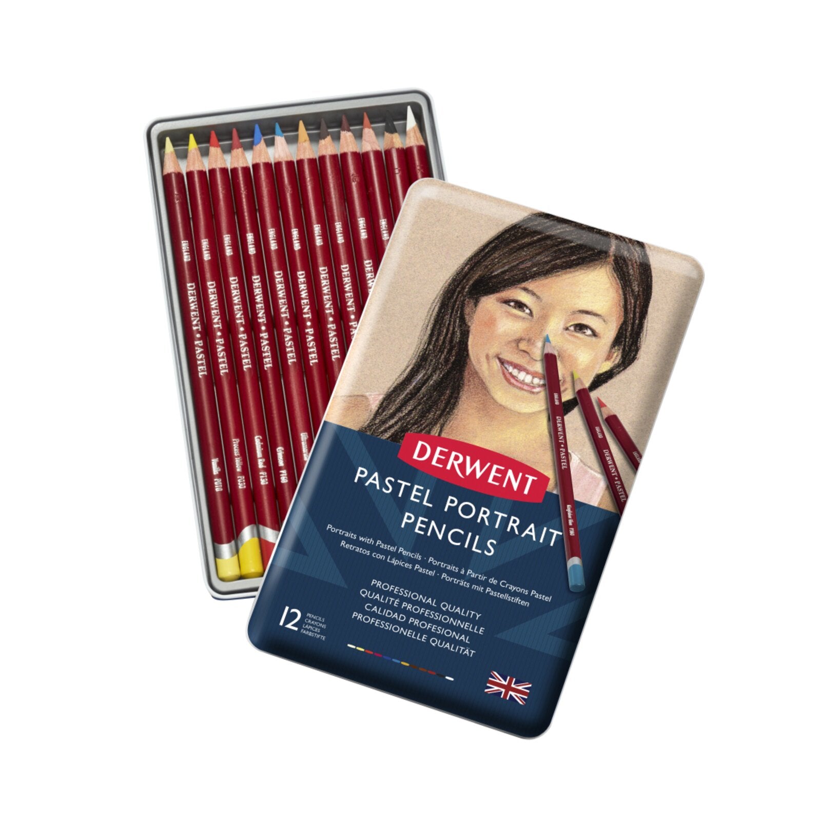 Derwent Pastel Portrait Pencil 12 Tin