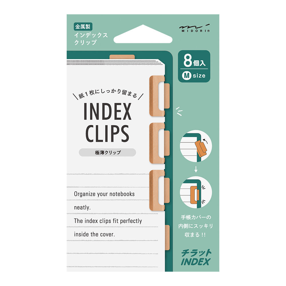 Midori Index Clip Chiratto Orange