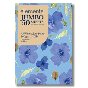 Elements Jumbo A5 Watercolour Pad 300gsm - 50 Sheets