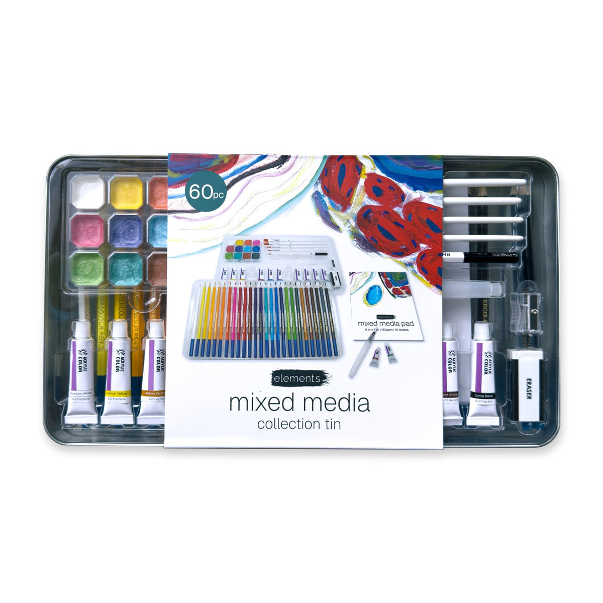 Elements Mixed Media Collection Tin - 60 Piece