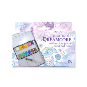 Elements Dreamcore Pastels Watercolour Half Pan Set of 12