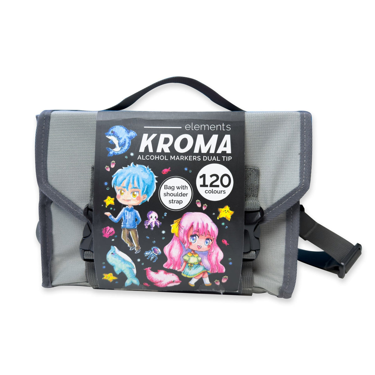 Elements Kroma Alcohol Markers - 120 Piece Set with Bag