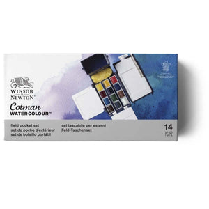 Winsor & Newton Cotman Watercolours Field Box – 12 Half Pans in packaging