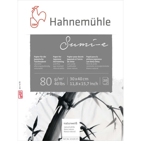 Hahnemühle Sumi-e Pad - 30x40cm lightweight Japanese paper for traditional brush painting