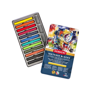 Derwent Inktense 12 Blocks Tin