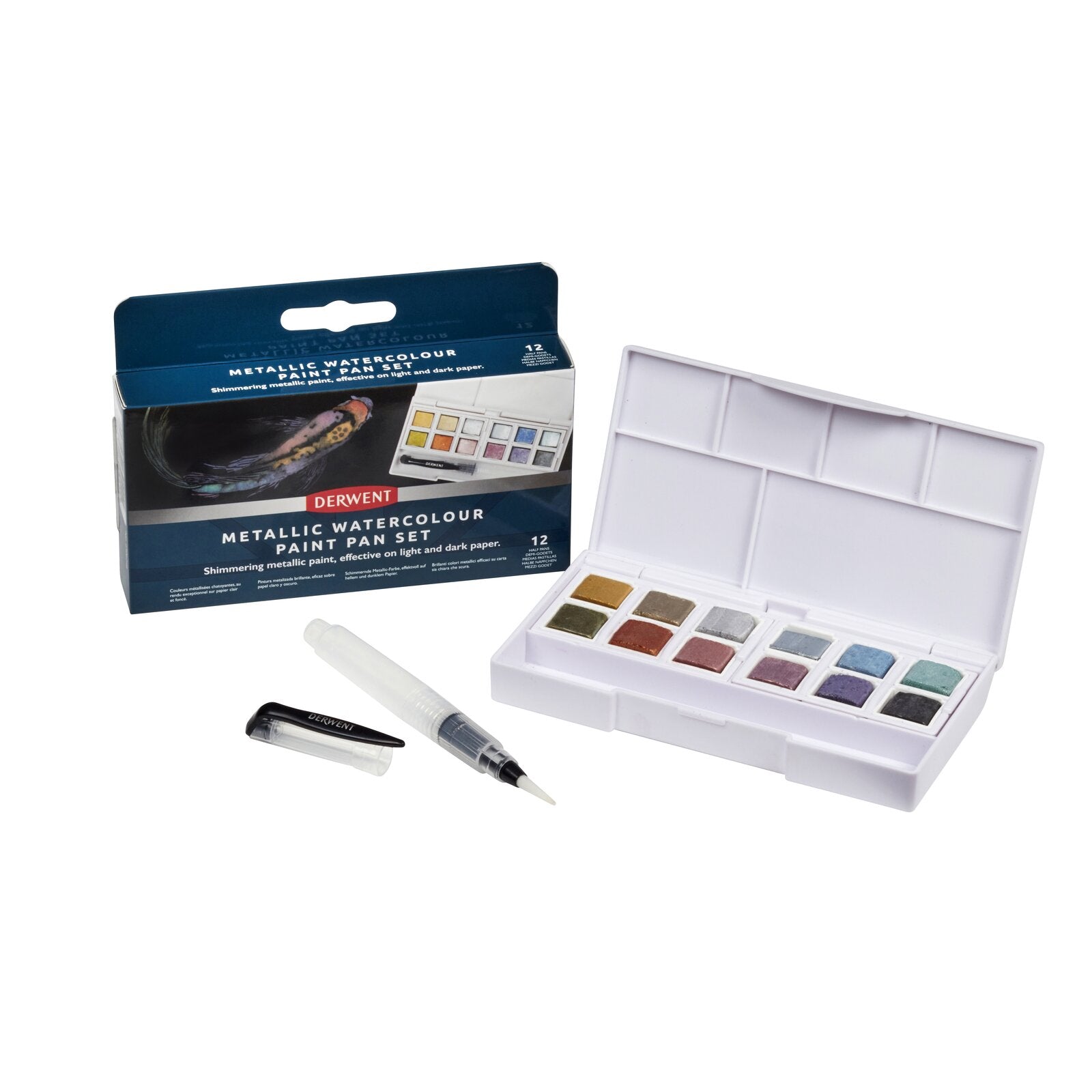Derwent Metallic Paint Pan Set compact palette