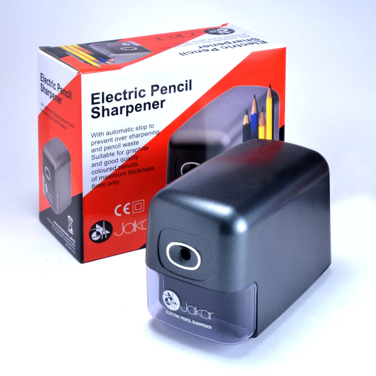 Jakar Pencil sharpener - electric, for graphite and colour pencils