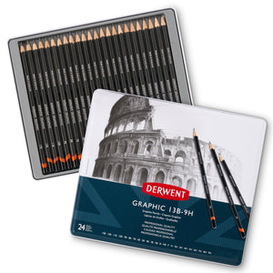 Derwent Graphic Pencils 24 Tin