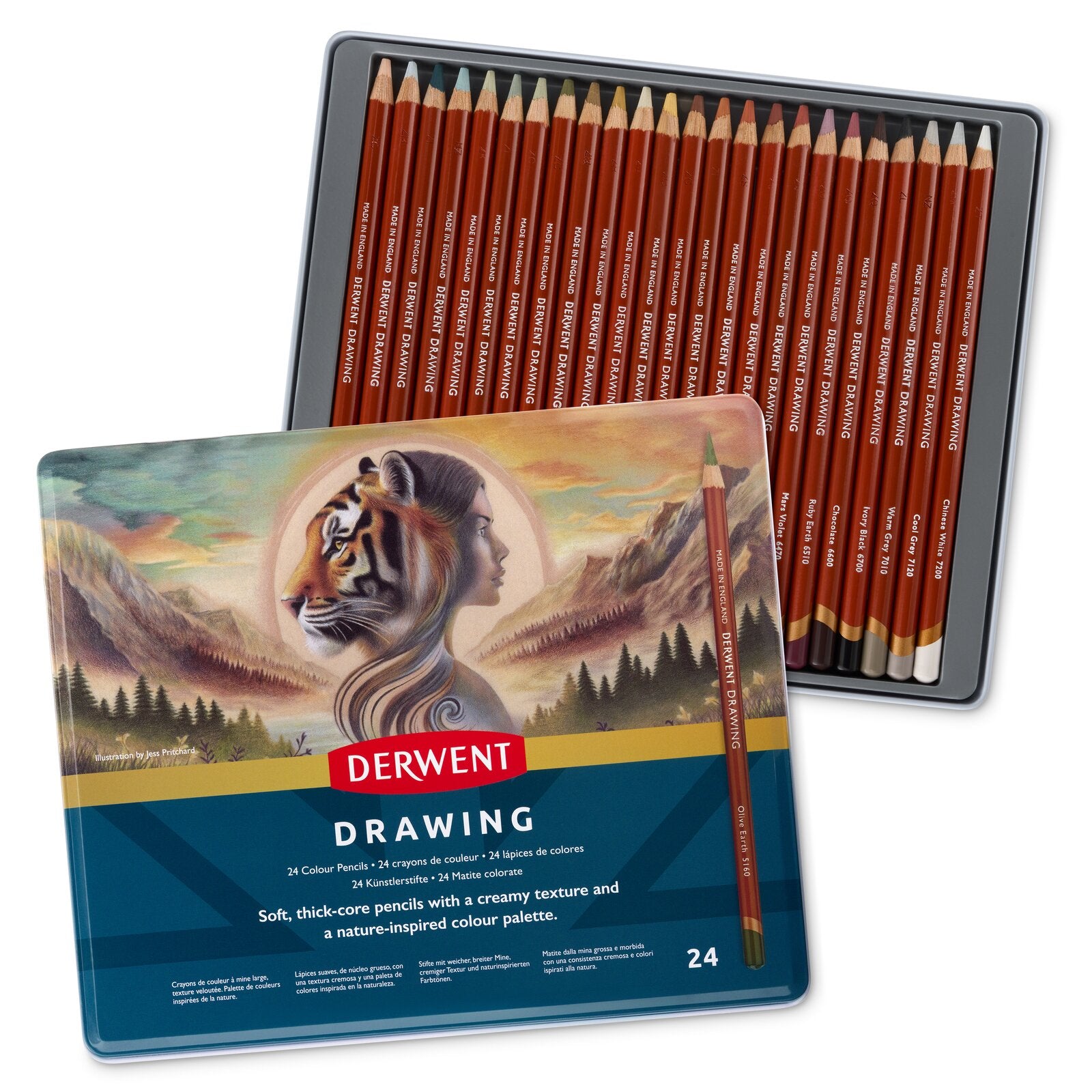 Derwent Drawing Pencil 24 Tin