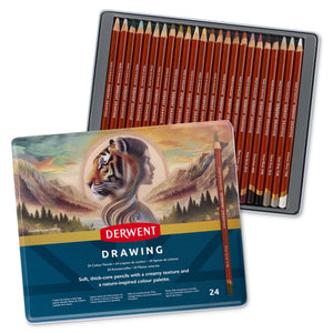Derwent Drawing Pencil 24 Tin