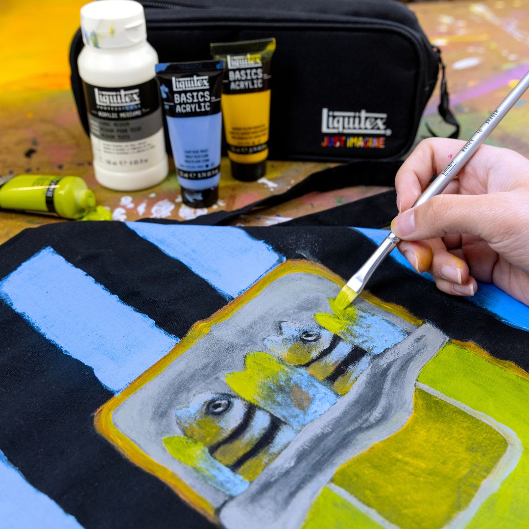 Liquitex Fabric Painting Set – fabric project in progress
