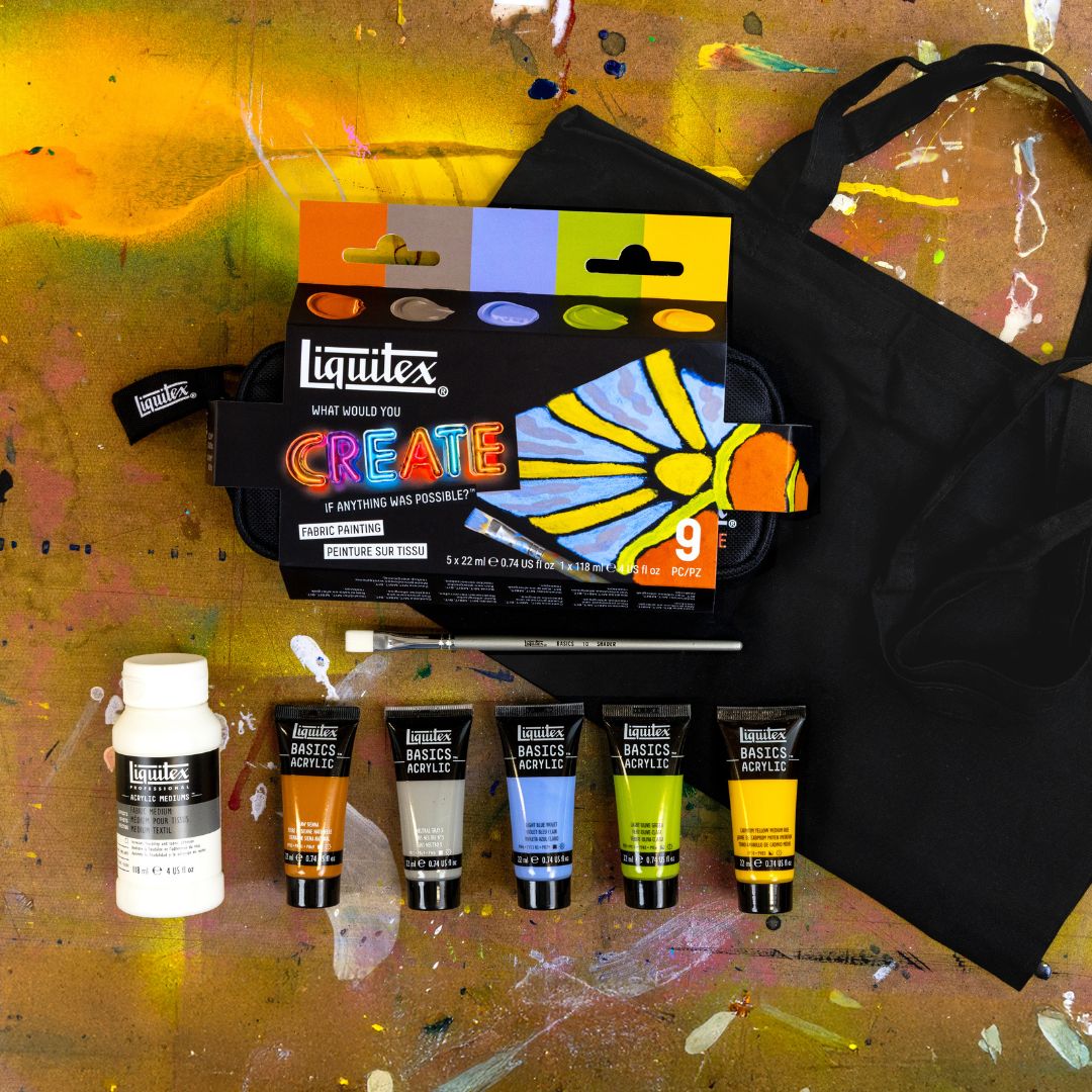 Liquitex Fabric Painting Set – painting a tote bag