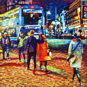Across O'Connell Bridge by Kevin Collins