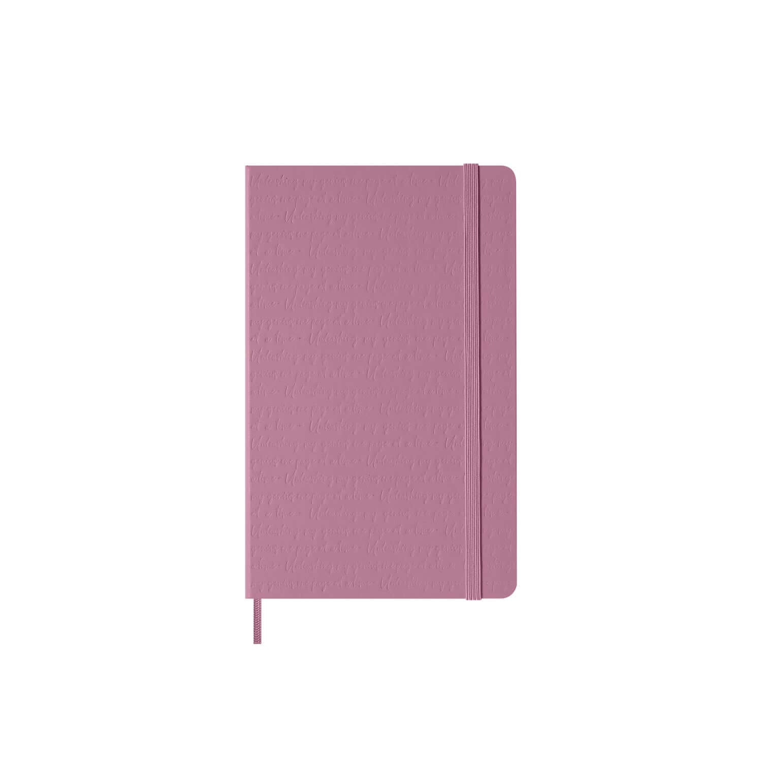 Moleskine Classic Large Plain Hardcover Notebook - Majestic Pink with elastic closure and ribbon bookmark.