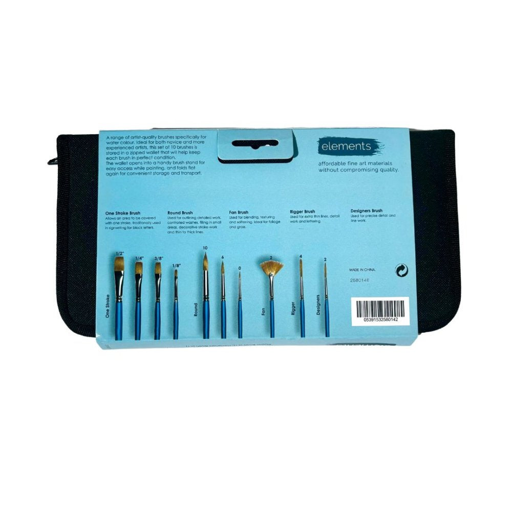 Elements Watercolour Brush Wallet - packaged