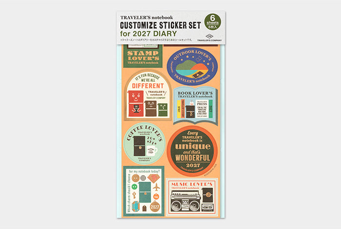 TRAVELER'S notebook 2027 Customize Sticker Set