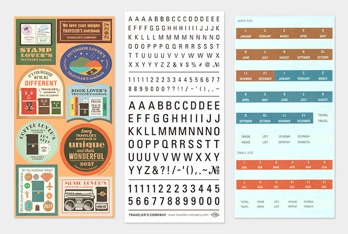 2027 Customize Sticker Set, six sheets