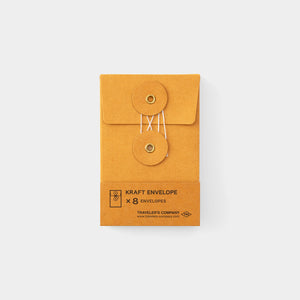 Travelers Company TRC Kraft Envelope S – Vertical with String (Orange)