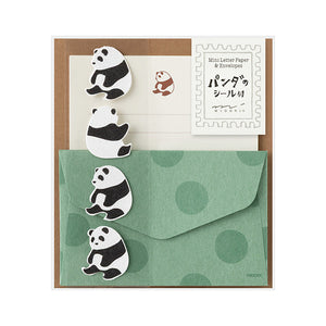 Midori Mini Letter Paper & Envelopes with Stickers 952 Panda