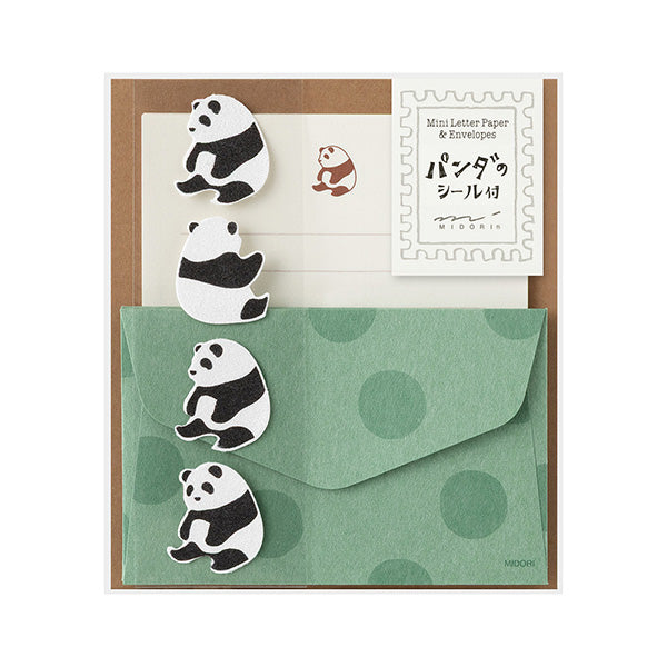 Midori Mini Letter Paper & Envelopes with Stickers 952 Panda