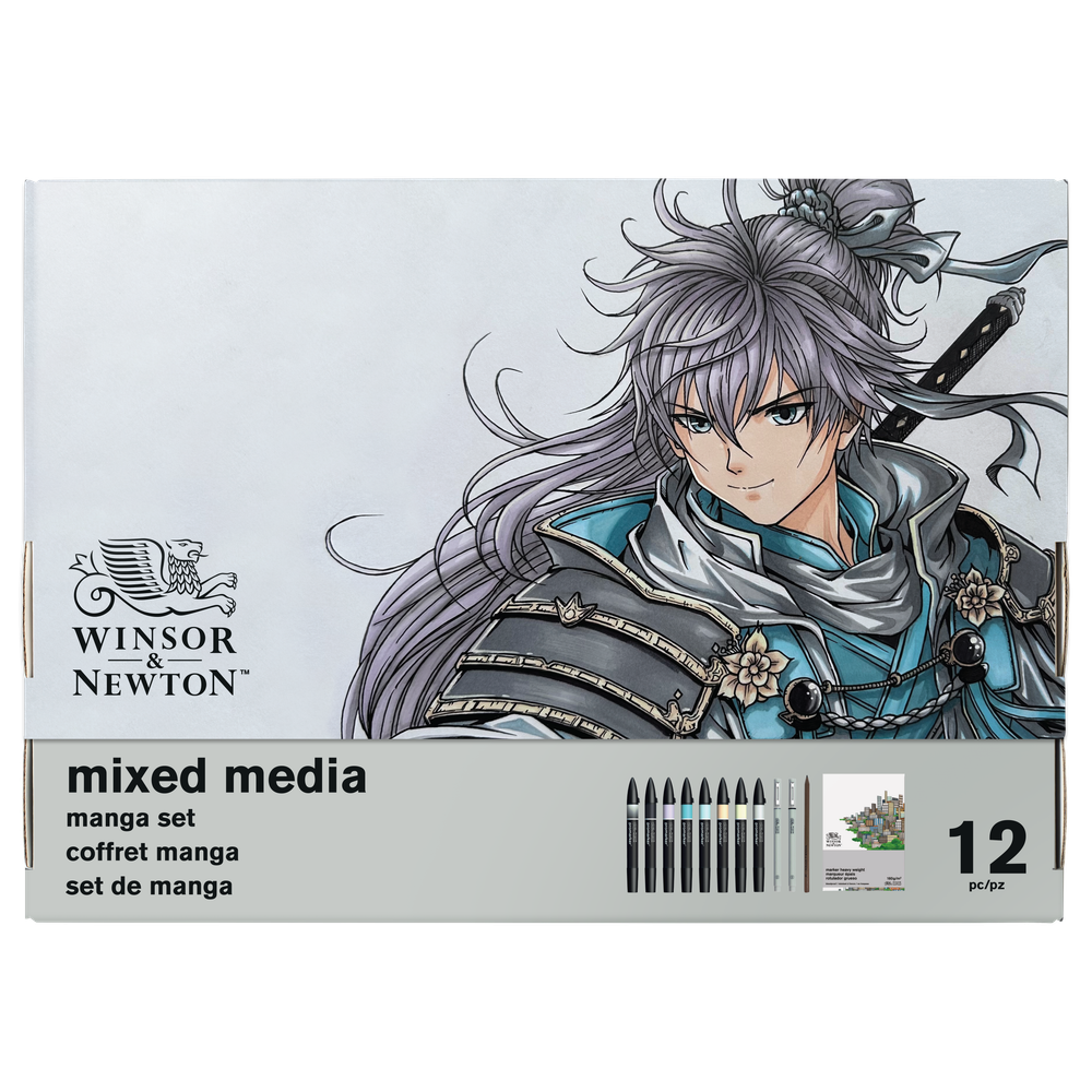 Winsor & Newton Mixed Media Manga Set 12 piece – packaging