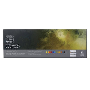 Winsor & Newton Travel Artist's Watercolour customisable Travel Tin - 12 x Half Pans