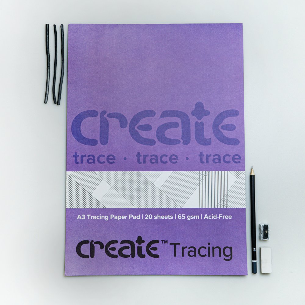 Create A3 Tracing Paper Pad with drawing tools