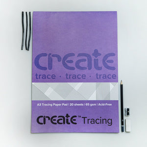 Create A3 Tracing Paper Pad with drawing tools