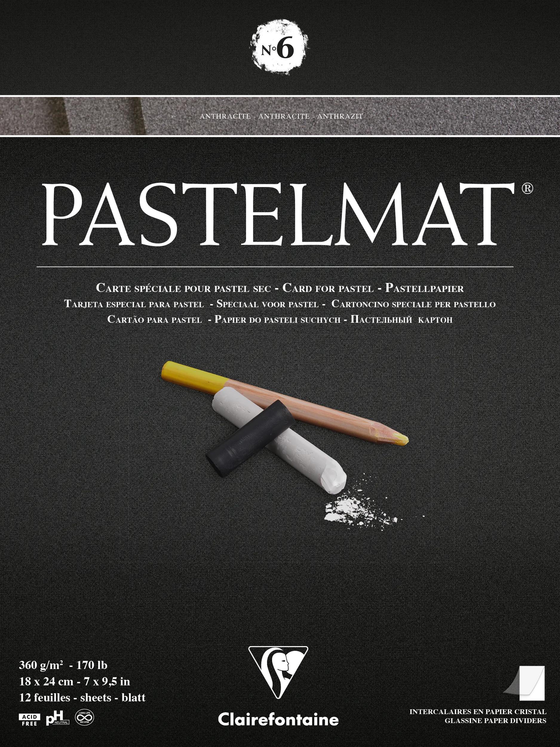 Clairefontaine Pastelmat No.6 Anthracite 18x24cm