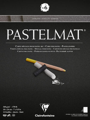 Clairefontaine Pastelmat No.6 Anthracite 18x24cm