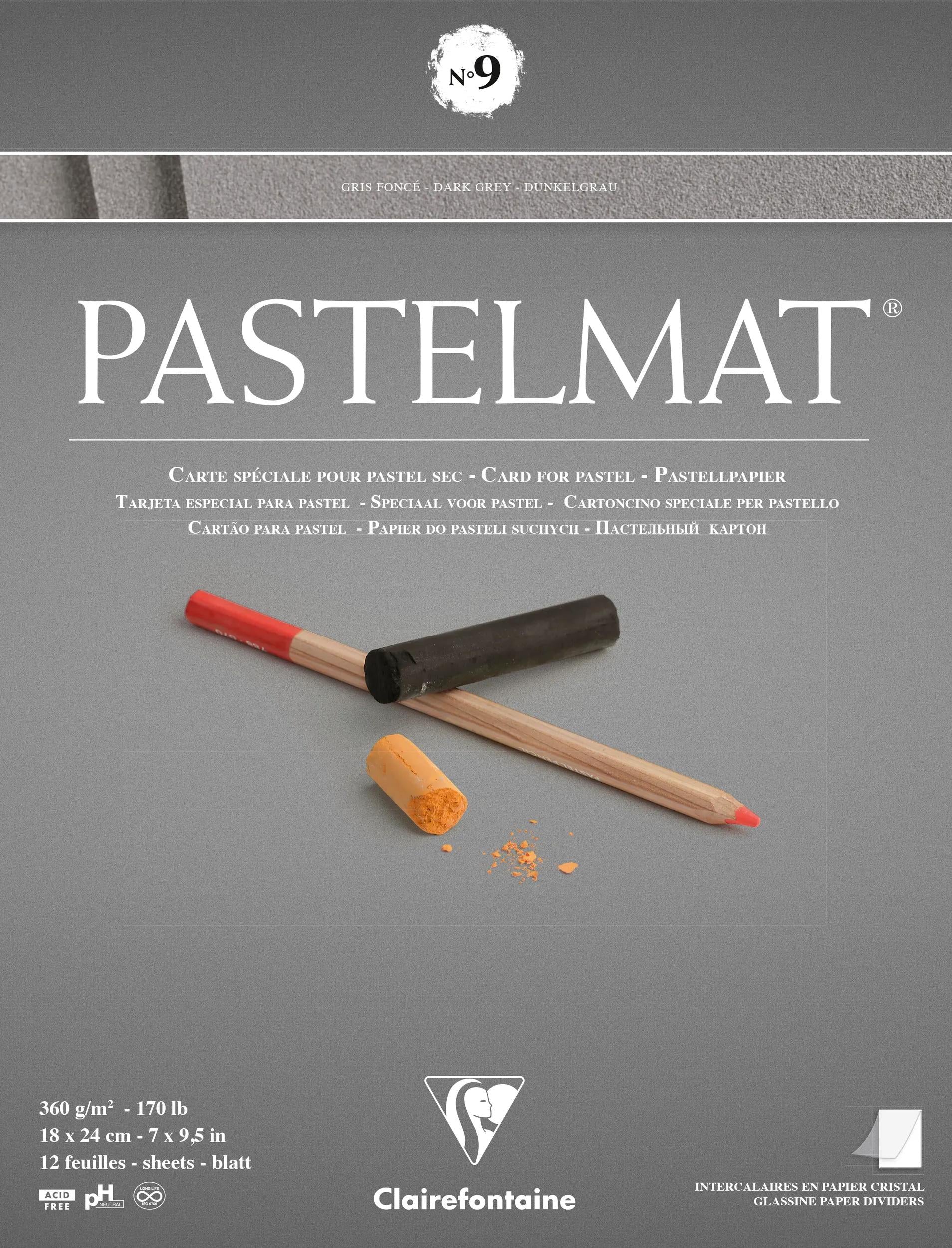 Clairefontaine Pastelmat No.9 Dark Grey 18x24cm