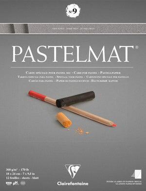 Clairefontaine Pastelmat No.9 Dark Grey 18x24cm
