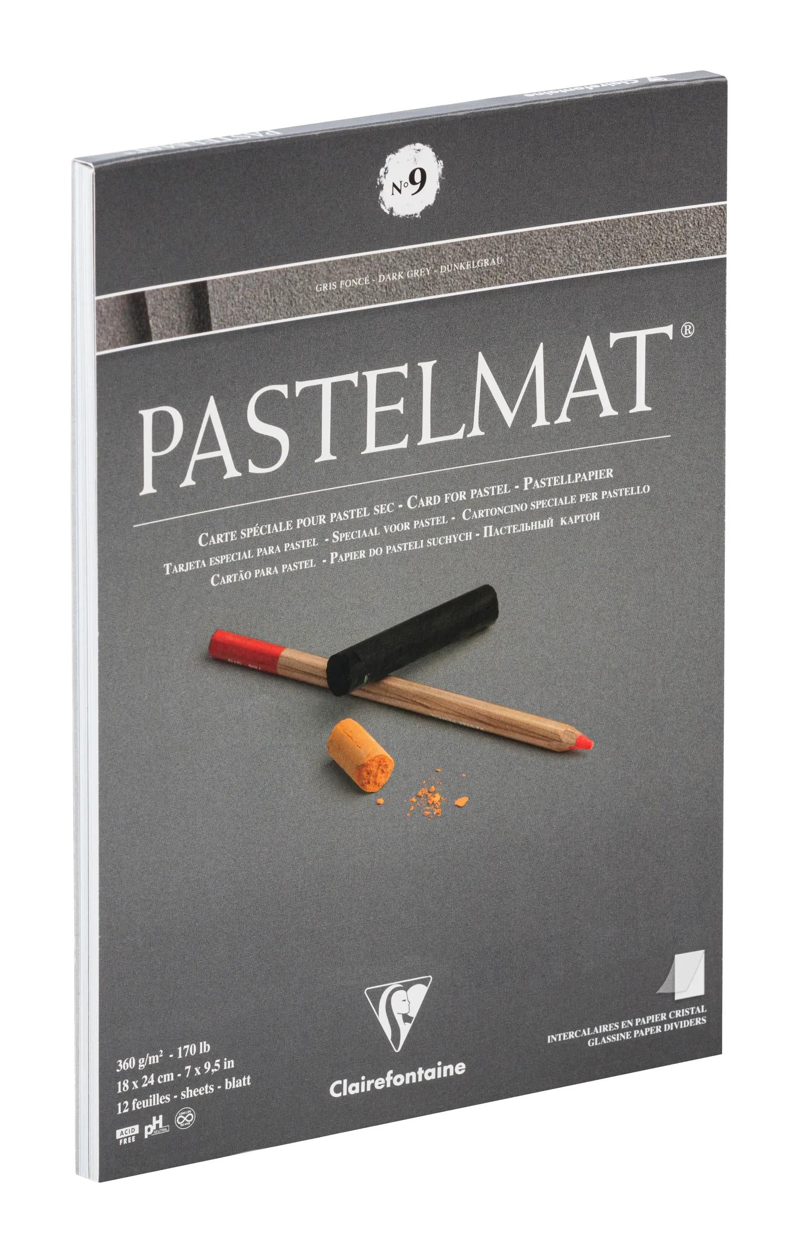 Clairefontaine Pastelmat No.9 Dark Grey - open pad