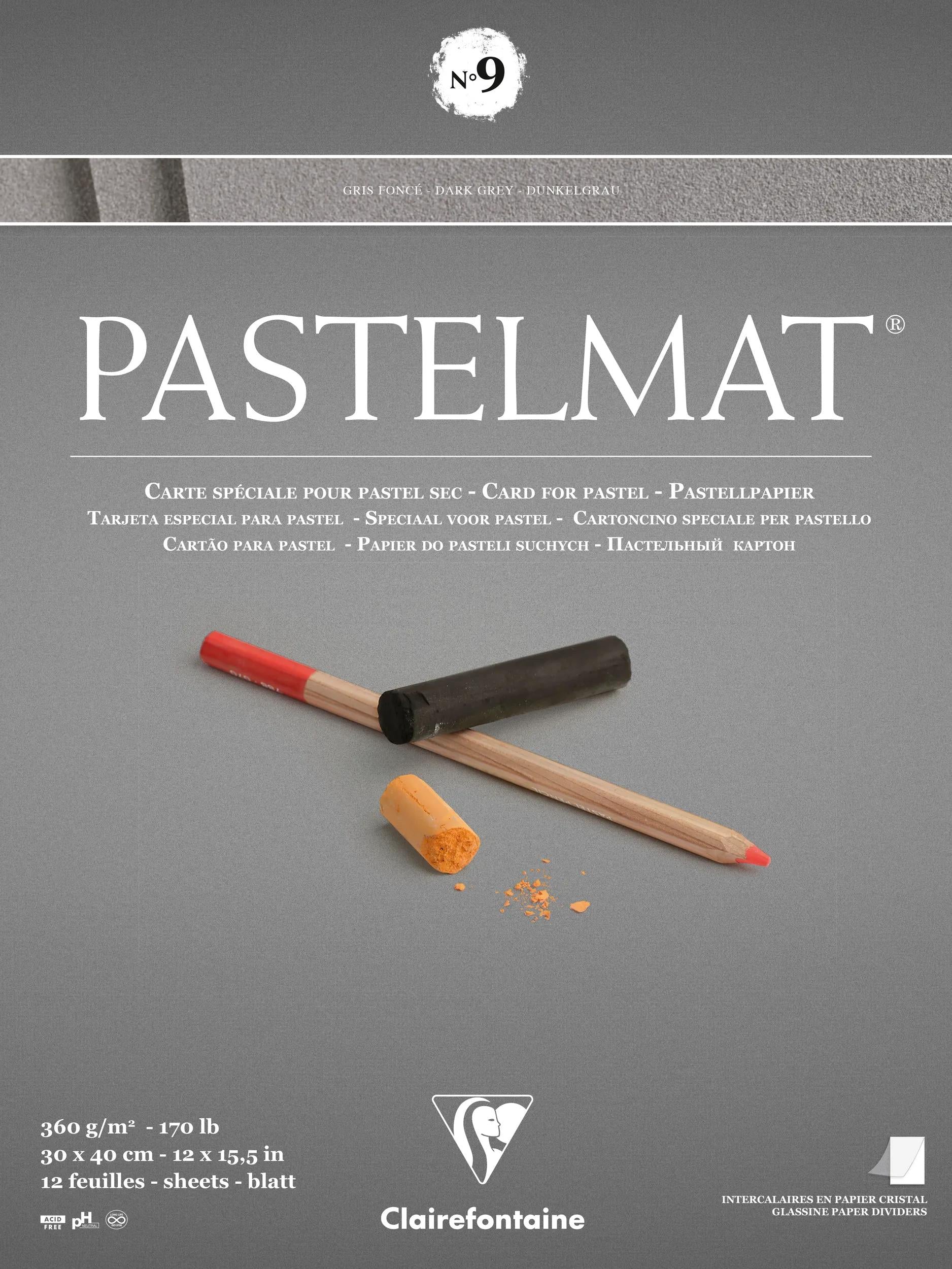 Clairefontaine Pastelmat No.9 Dark Grey 30x40cm