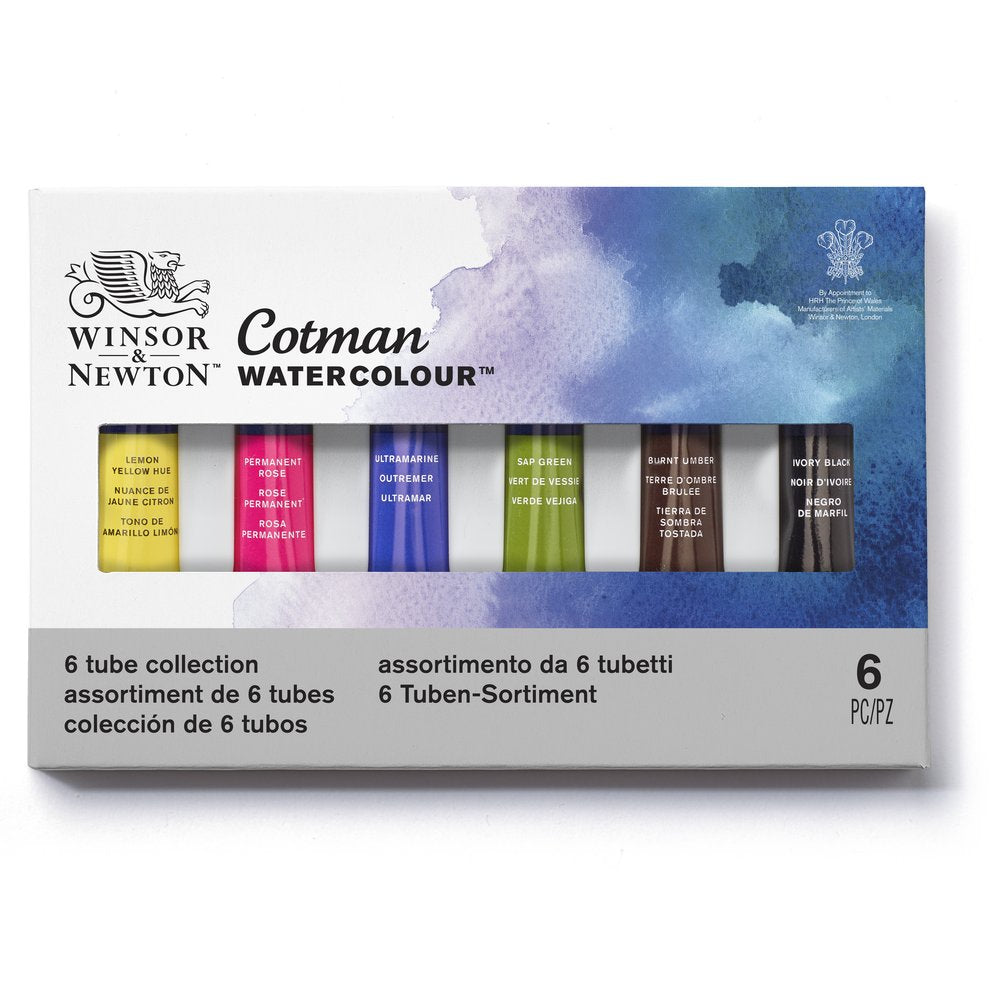 Winsor & Newton Cotman Watercolours 6 Tube Set