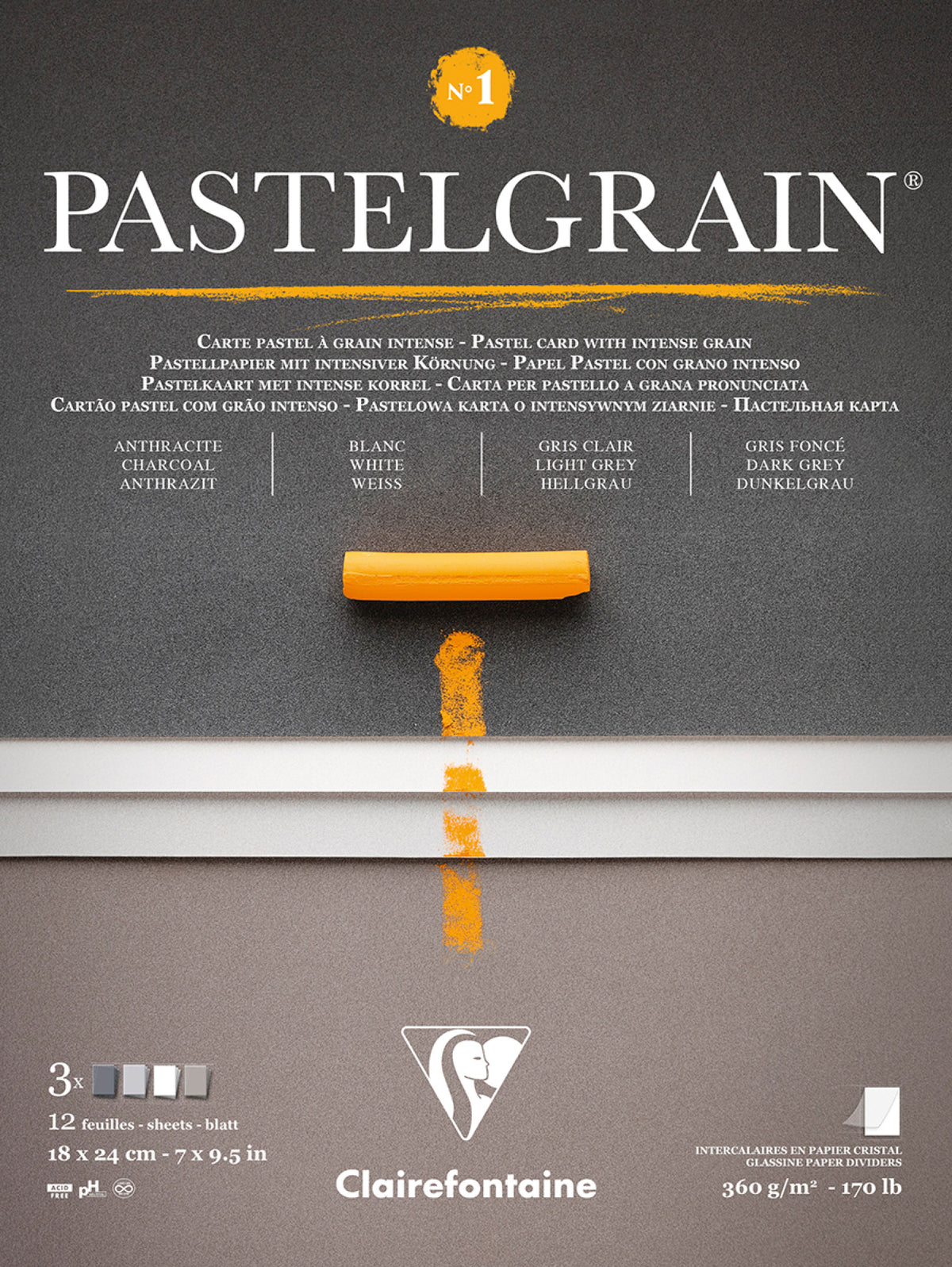 Clairefontaine PastelGrain Pad no. 1 colour Selection by Clairefontaine