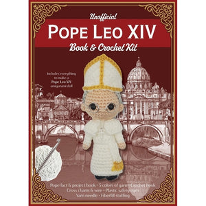 Unofficial Pope Leo XIV Book and Crochet Kit box