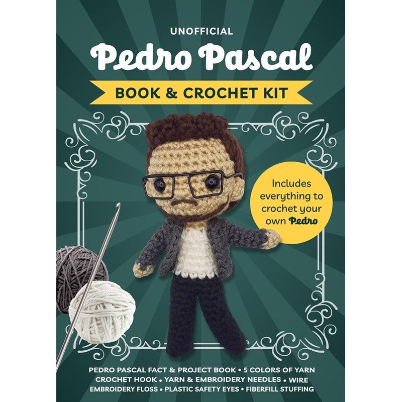 Unofficial Pedro Pascal Book and Crochet Kit box