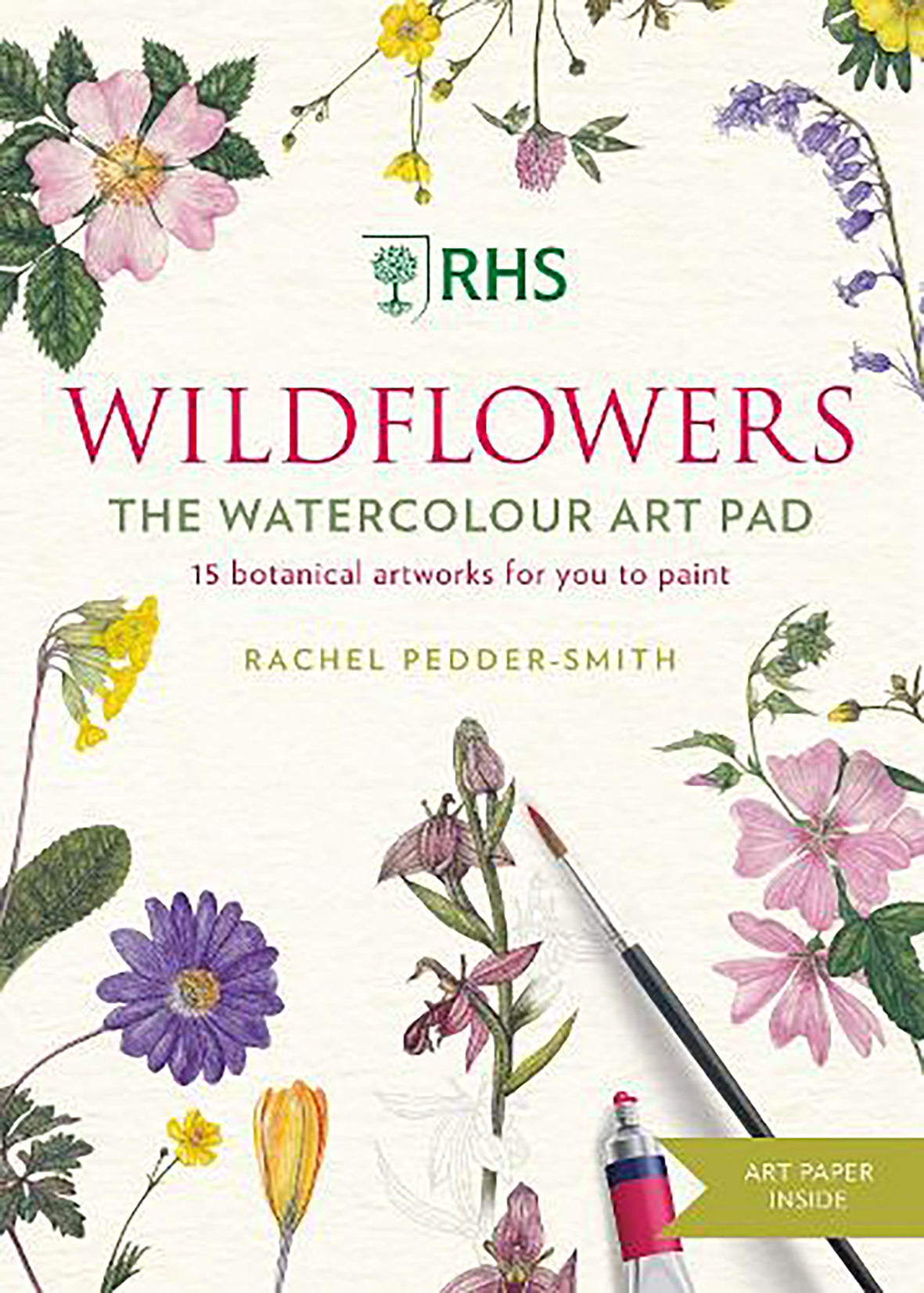 RHS Wildflowers Watercolour Art Pad by Rachel Pedder-Smith